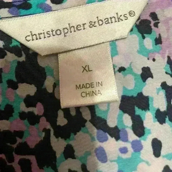 Christopher & Banks Purple‎ Dotted Tank Top - Picture 4 of 5